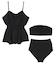 3点セット/ライトシャーリングトップス付ビキニ/水着