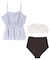 3点セット/ライトシャーリングトップス付ビキニ/水着