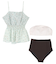 3点セット/ライトシャーリングトップス付ビキニ/水着