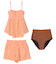 3点セット/フラワーレースペプラムビキニ×ショートパンツ/水着