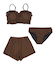 3点セット/フリルデザインジャガードビキニ×ショートパンツ/水着