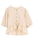 ペプラムギャザーパフスリーブブラウス
