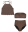3点セット/クロシェホルターネックトップス×ビキニ/水着