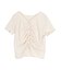 フロントギャザー半袖トップス