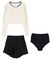 3点セット/パイピング長袖ビキニ×ショートパンツ/水着
