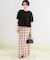Iラインチェックスカート