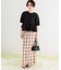 Iラインチェックスカート