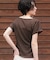 スリットデザインドレープ半袖Tシャツ