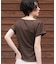 スリットデザインドレープ半袖Tシャツ