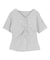 フロントギャザーニット半袖トップス