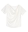 オフショルダーハーフスリーブレースドッキングTシャツ