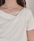 オフショルダーハーフスリーブレースドッキングTシャツ