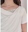 オフショルダーハーフスリーブレースドッキングTシャツ