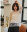 ヘムレースシアーベロアロングスリーブTシャツ