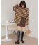 カシュクールチェックオーバーシャツ