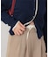 ウエストレイヤードストレートパンツ