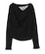レースレイヤードドレープデザインニット