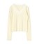 レース付Vネックリブニットトップス
