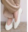 ナロースクエアトゥフラットパンプス