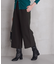 センターピンタッククロップドワイドパンツ