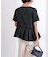 アシンメトリーフリルドッキングTシャツ