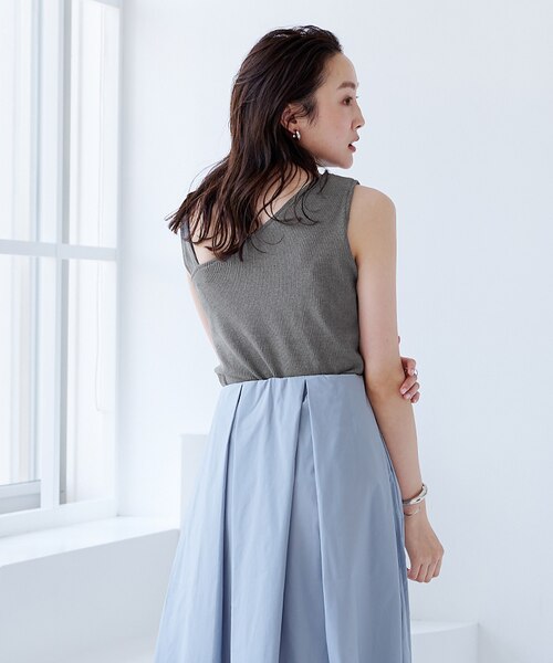 カップ付アシンメトリーデザインタンクトップ｜ユアーズの通販｜&mall