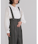 センタープレスダブルサロペットパンツ