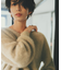 カシミヤブレンドVネックボリュームスリーブニット