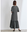 ノーカラーVネックティアードワンピース