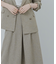 リネンライクフロントタックハイウエストスカート