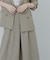 リネンライクフロントタックハイウエストスカート