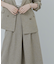リネンライクフロントタックハイウエストスカート