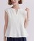 キーネックノースリーブペプラムトップス