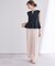 キーネックノースリーブペプラムトップス