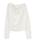 オフショルダーリブニットトップス
