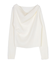 オフショルダーリブニットトップス