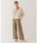 裏起毛センタープレスワイドパンツ