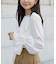 フリルカラーキャンディスリーブブラウス