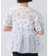 フラワーシアーパフブラウス