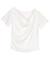 オフショルダーハーフスリーブレースドッキングTシャツ