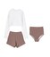 3点セット/ショートパンツ×カップ付長袖ビキニ/水着