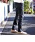 10.75oz patchwork repairインディゴストレッチデニム <Tapered＞
