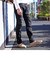 10.75oz patchwork repairインディゴストレッチデニム <Tapered＞