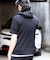 ハイパーストレッチポンチZIPアップ半袖パーカ