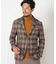 【TESSUTI DI SONDRIO/テッスーティ・ディ・ソンドリオ】メランジチェック ストレッチジャケット　fabric made in italy