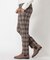 【TESSUTI DI SONDRIO/テッスーティ・ディ・ソンドリオ】メランジチェック ストレッチパンツ　fabric made in italy