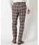 【TESSUTI DI SONDRIO/テッスーティ・ディ・ソンドリオ】メランジチェック ストレッチパンツ　fabric made in italy