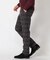 【TESSUTI DI SONDRIO/テッスーティ・ディ・ソンドリオ】メランジチェック ストレッチパンツ　fabric made in italy