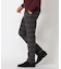 【TESSUTI DI SONDRIO/テッスーティ・ディ・ソンドリオ】メランジチェック ストレッチパンツ　fabric made in italy