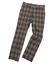 【TESSUTI DI SONDRIO/テッスーティ・ディ・ソンドリオ】メランジチェック ストレッチパンツ　fabric made in italy